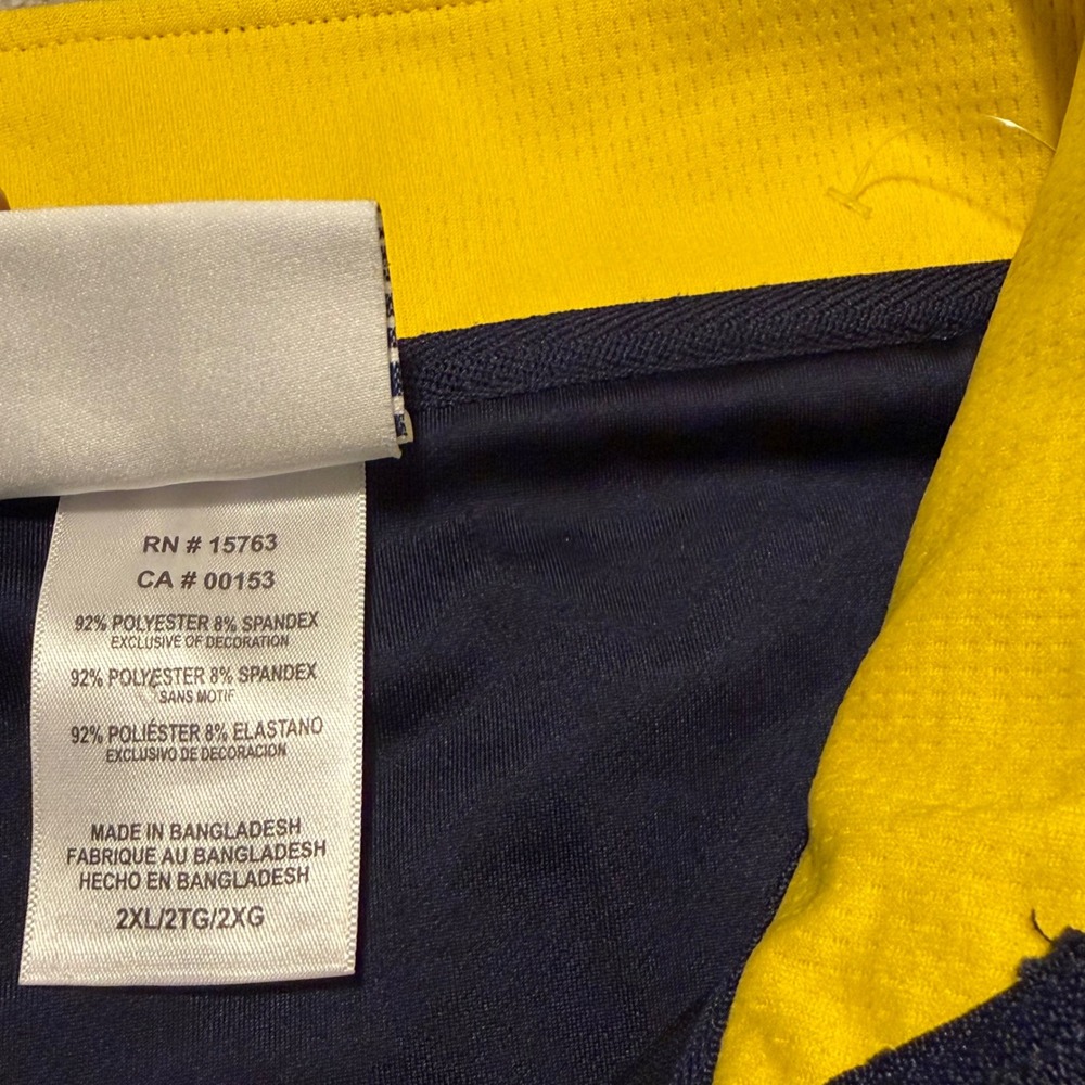 Champion Quarter Zip Pullover Mens 2XL Navy Michigan Wolverines NCAA‎ Athletic - Picture 6 of 8